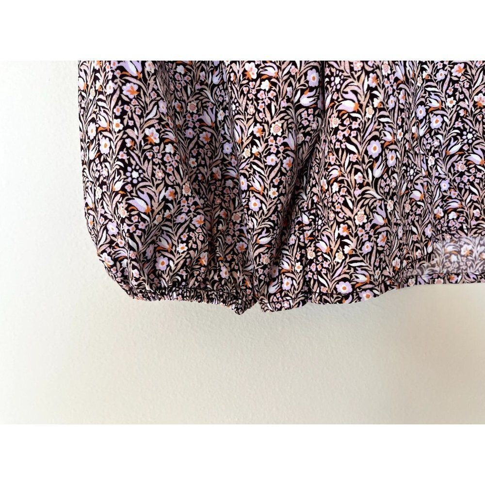 J.Crew Long Puff Sleeve Paisley Floral Blouse S - Picture 11 of 12